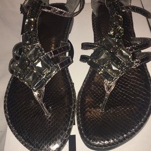 Anne Taylor sandals with stones 7 EUC